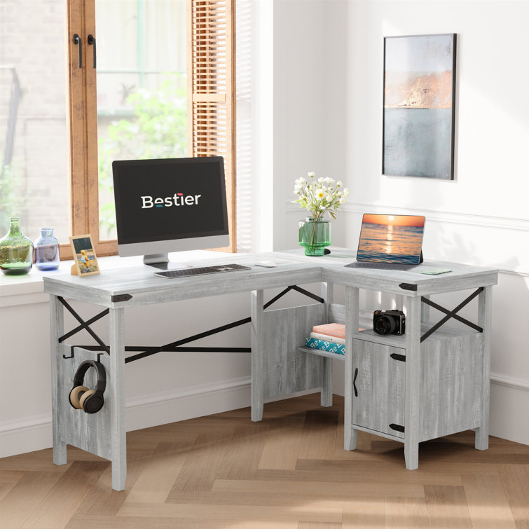 Steelside™ Koopman LShape Desk & Reviews Wayfair